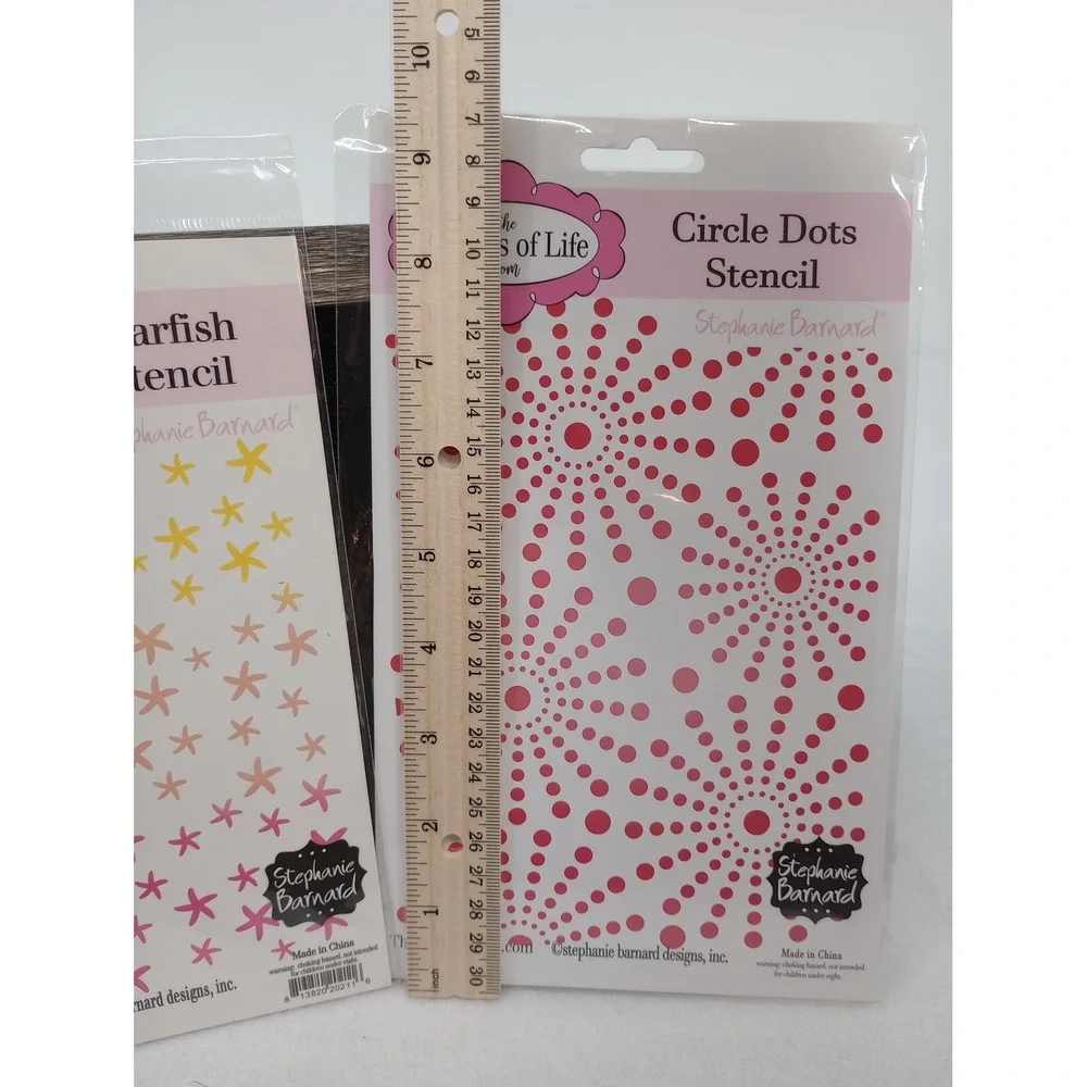 The Stamps of Life Stencils Starfish Circle Dots Bundle
